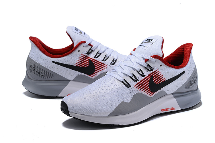 Men Nike Air Zoom Pegasus 35 White Grey Red Shoes